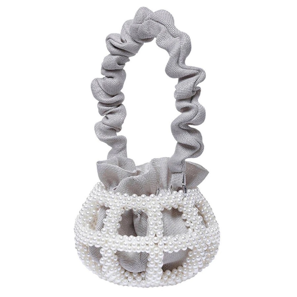 0711 TBILISI Small Mei Round Embellished Bucket Pouch